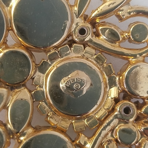 WEISS BROOCH PIN & EARRINGS - Picture 5 of 8